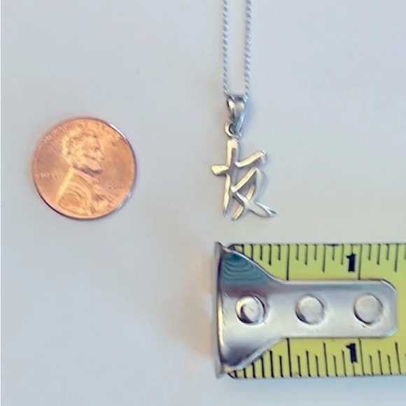 925 Sterling Silver Necklace w FRIEND Pendant - Picture 4 of 6